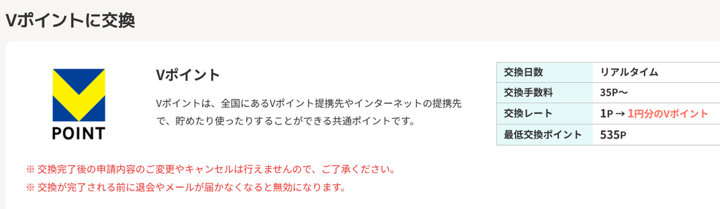 モッピー Vポイント交換 ANAマイル
